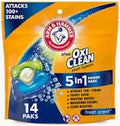 Arm & Hammer Plus OxiClean Stain Fighters: 5-in-1 Laundry Detergent Power Paks, 14.0 ea