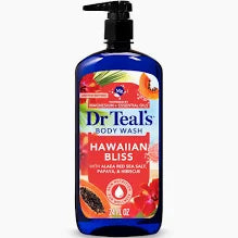 Dr Teal's Hawaiian Bliss Body Wash with Pure Epsom Salt, 24 fl oz